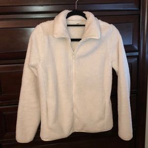 UniQlo white zip up jacket